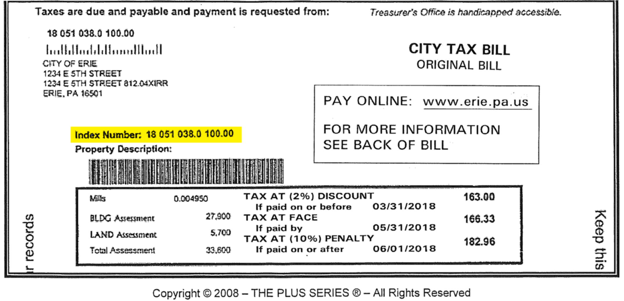 Image Of Tax Bill